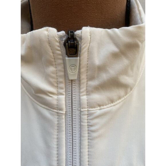 T By Talbots Vest Full Zip Mock Neck Fleece Lined Women's Size XS Ivory Cream - Picture 2 of 16